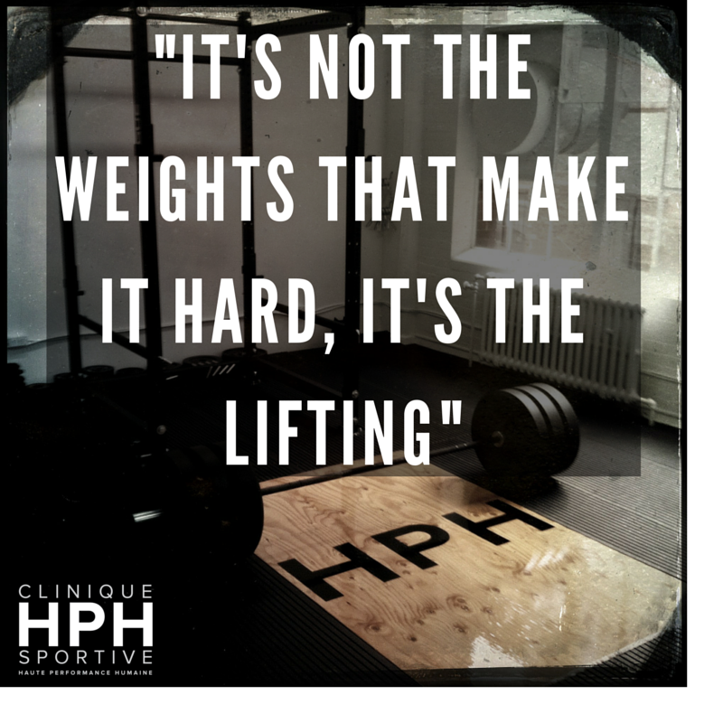 It’s not the weights…